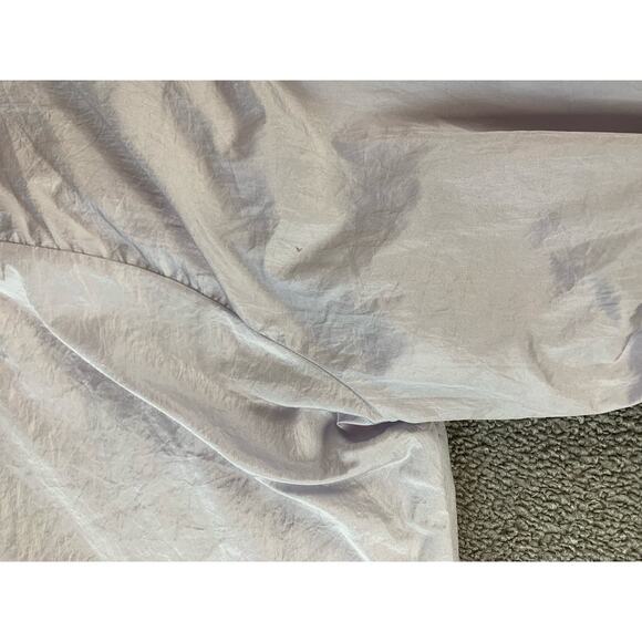 Adidas Windbreaker Pullover Jacket Drawstring Waist Gray Silver Size Medium - Picture 11 of 15